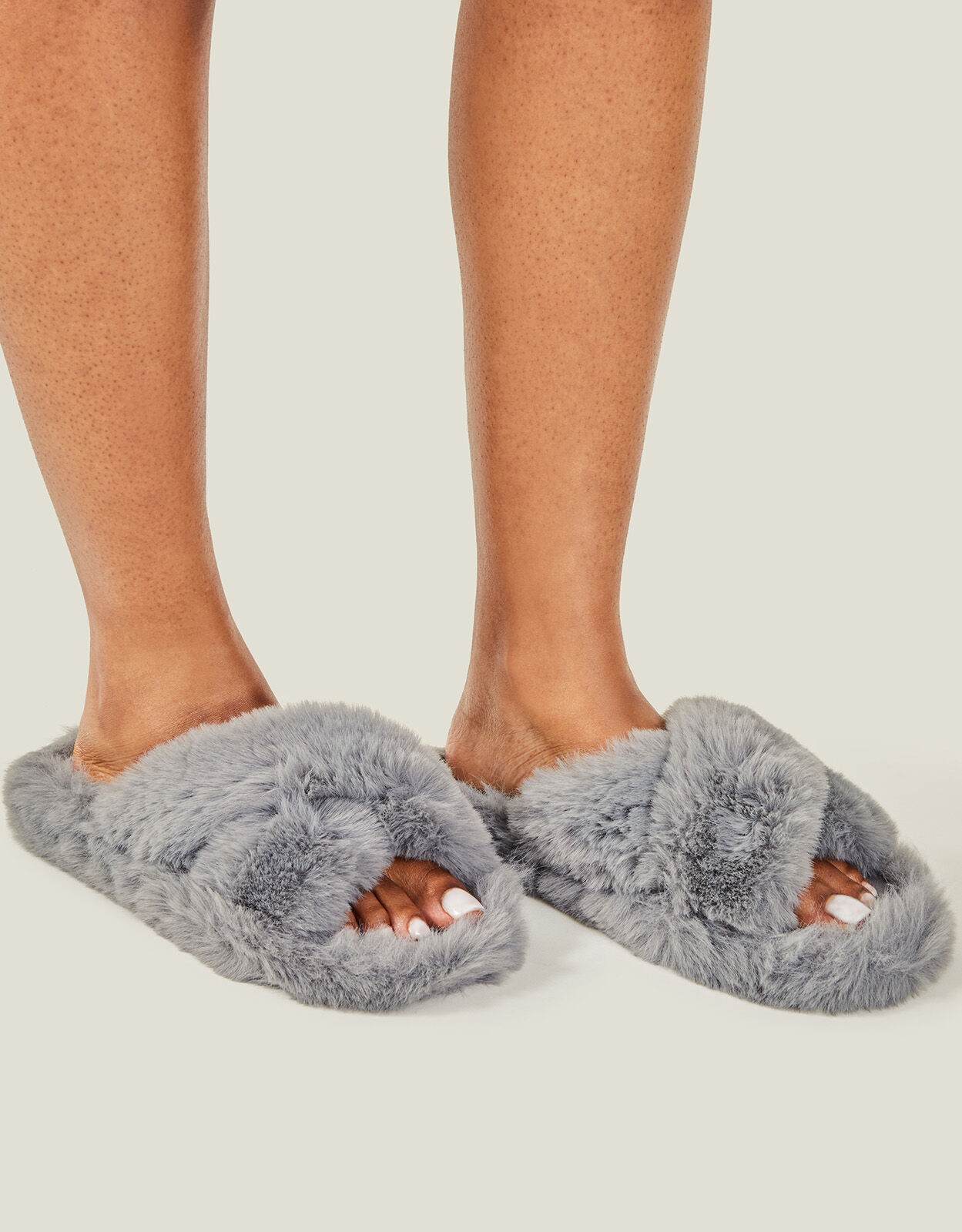 Grey faux fur sale sliders